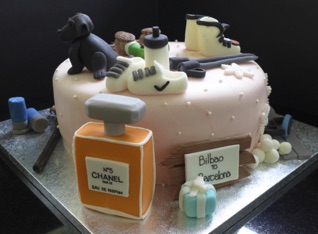 Cake for a notable birthday for a sporting lady keen on shooting, skiing and running